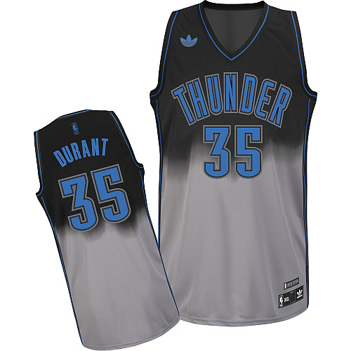  NBA Oklahoma City Thunder 35 Kevin Durant Fadeaway Fashion Swingman Jersey